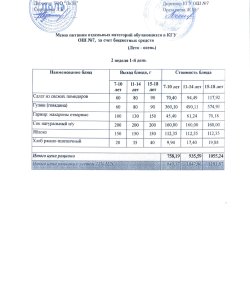 Меню 2 неделя 1 день